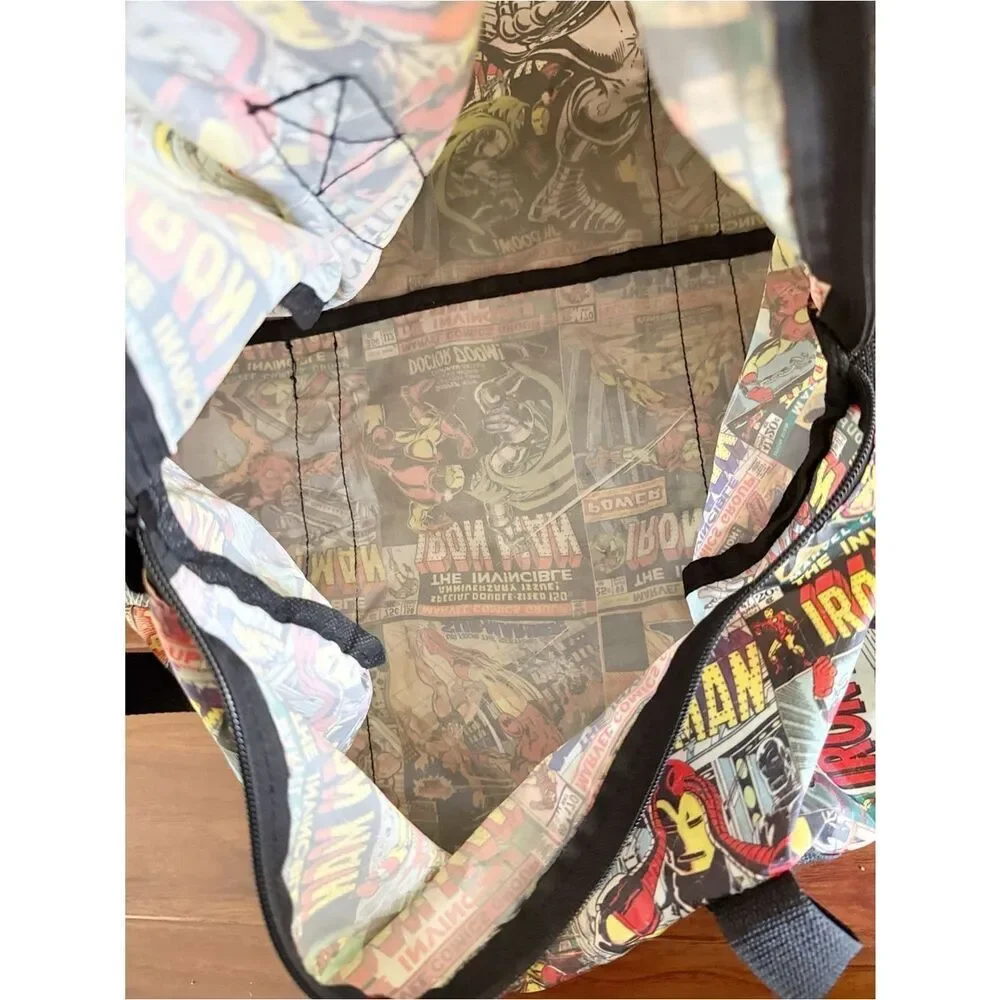 Entertainment Earth Marvel Iron Man Comic Book Print Duffle Bag Overnight Travel